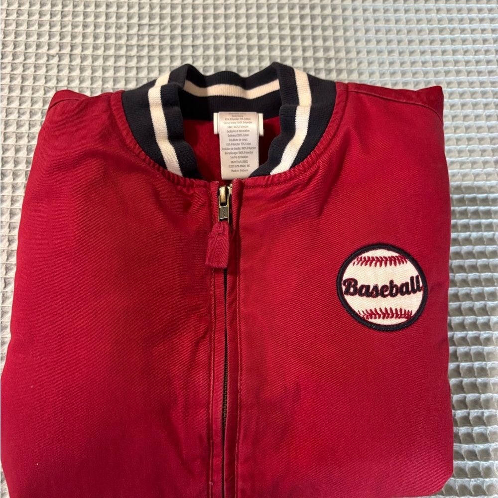 Gymboree Boys Red Baseball Jacket